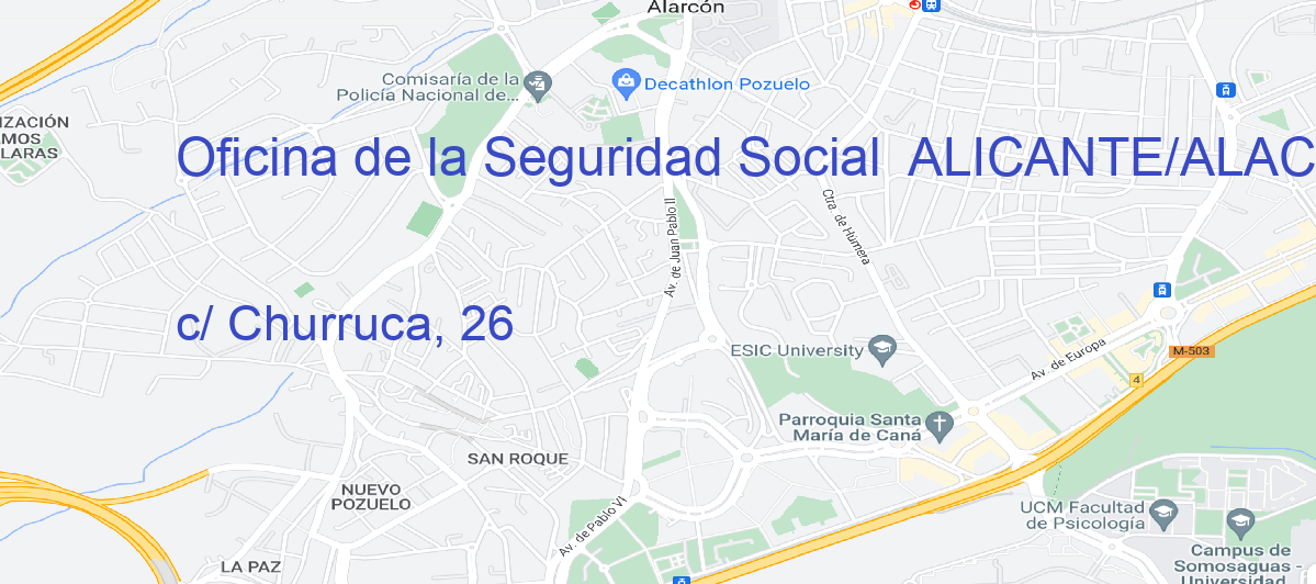Oficina Calle c/ Churruca, 26 en Alicante/Alacant - Oficina de la Seguridad Social 